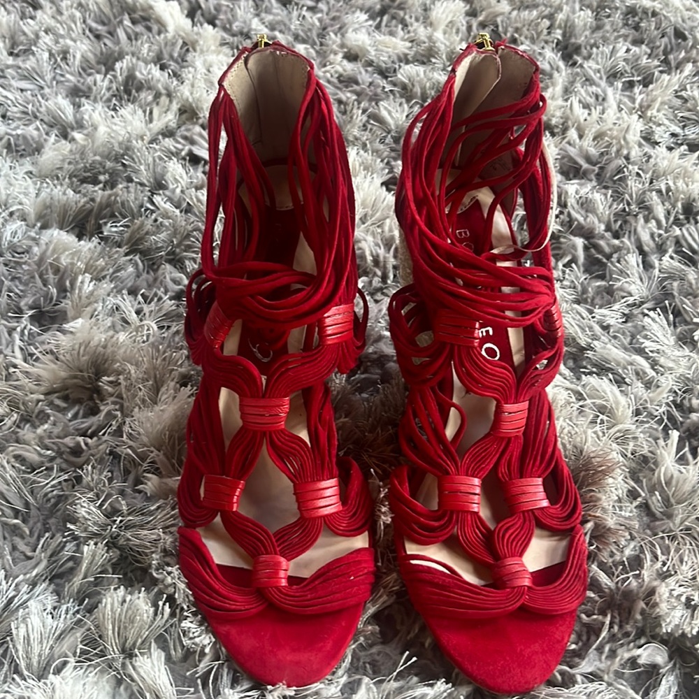 Red wedges. Boutique 9 wedge sandals size 7